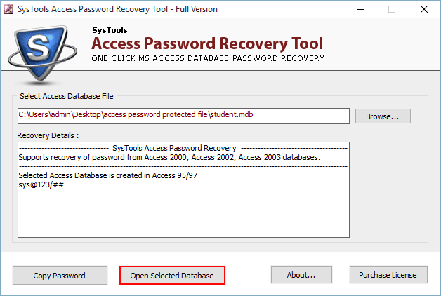 ms access password recovery tool free