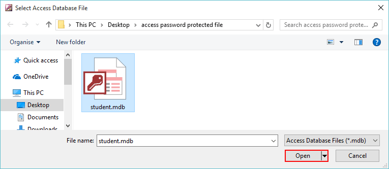 open mdb file