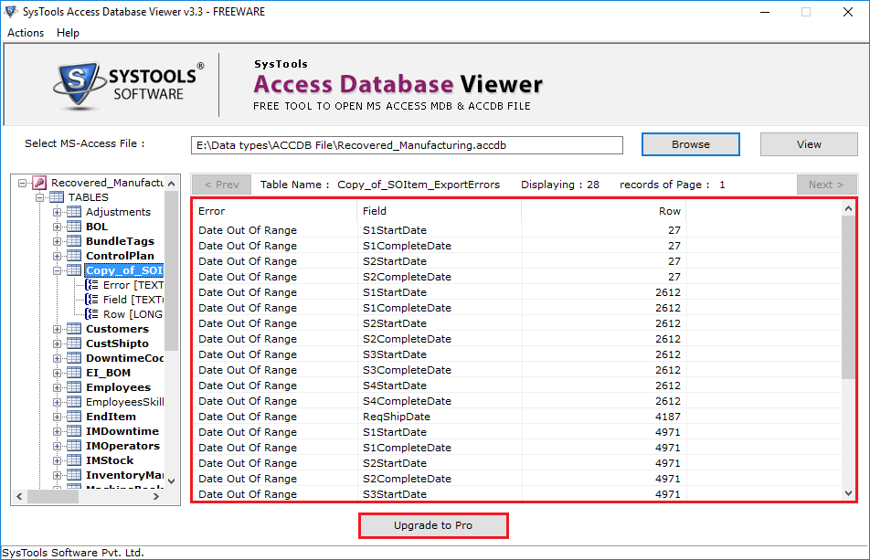 MDB ACCDB Viewer